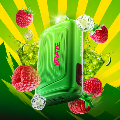 Kraze Giga 40ML Disposable Vape in Raspberry Citrus Ice flavour | Supa Vapes Canada
