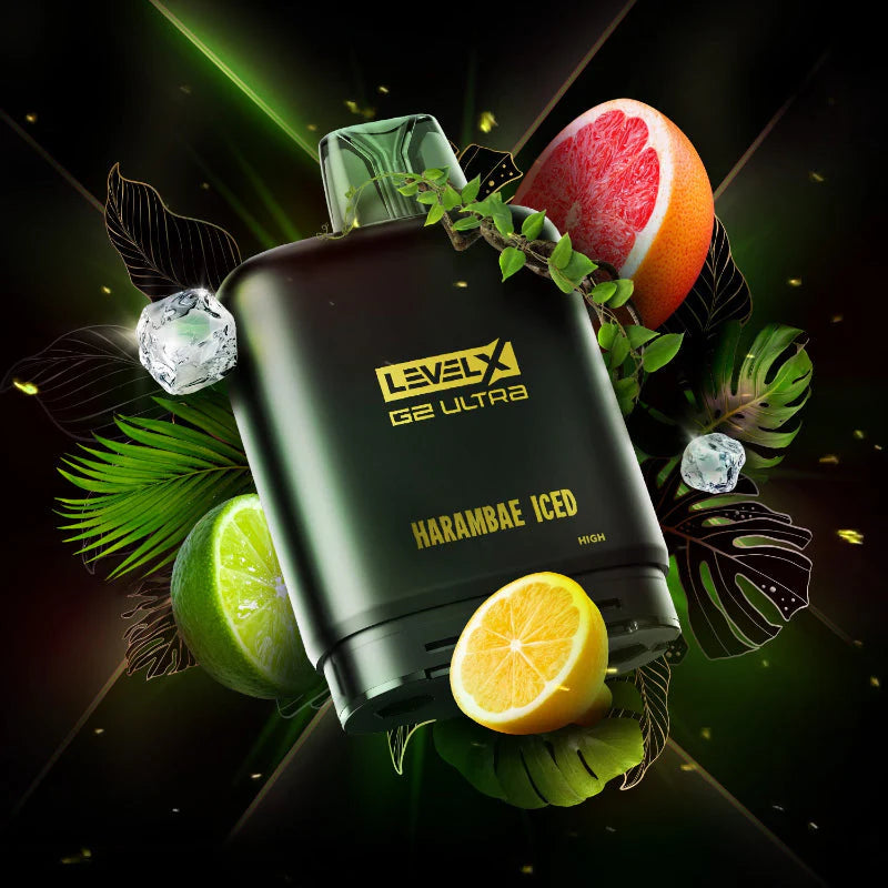 Flavour Beast x Twelve Monkeys Level X G2 Ultra 50k Pod Harambae Iced