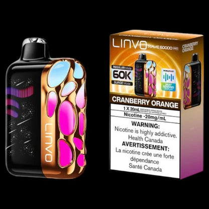 Flavour: Cranberry Orange Disposable Vape Get the Linvo Rave 60000 Pro in Ottawa and Hawkesbury. Enjoy up to 60,000 puffs, smart display, and adjustable airflow. Long-lasting and premium flavour.
