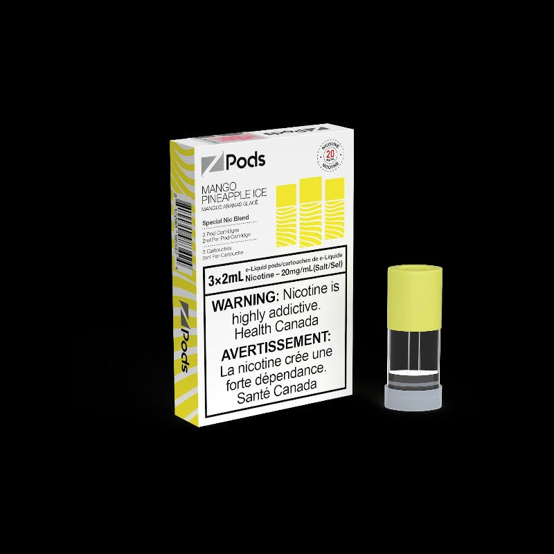 Z Pods, Extreme Mint flavour, smooth and refreshing throat hit with special nicotine blend, designed for Ontario and Quebec vapers.