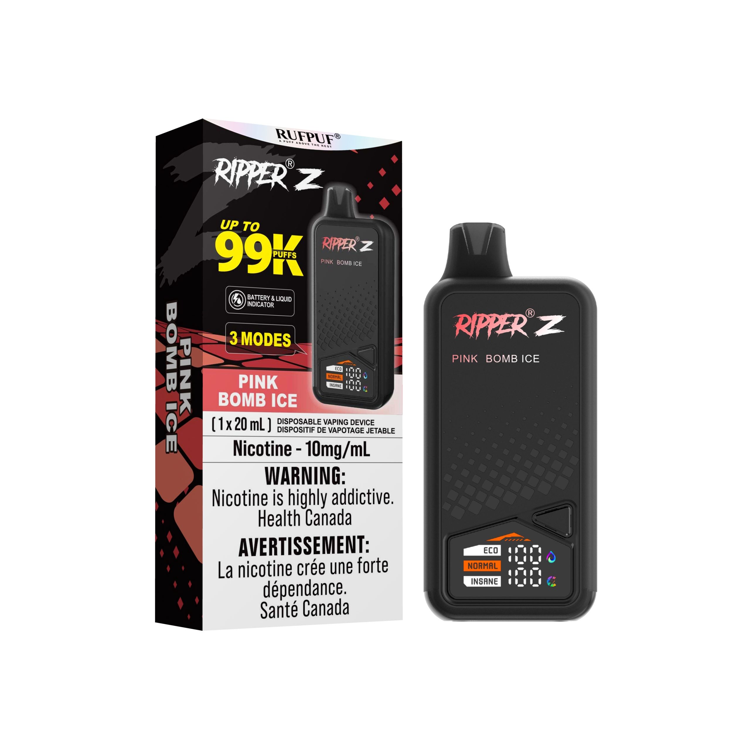 Ripper Z - 99K Disposable Vape (10MG) ~ RufPuf | 99K Puffs Canada