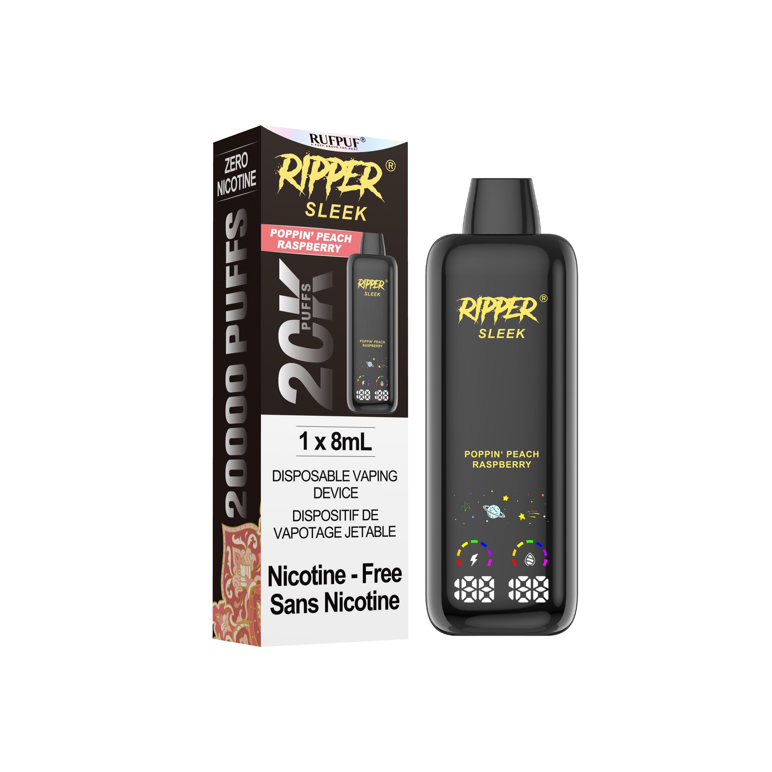Ripper SLEEK 0NIC Disposable Vape | 20,000 Puffs (Nicotine Free)