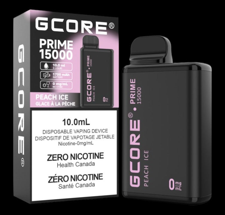 Peach Ice GCORE PRIME 15000 Disposable – Zero Nic
