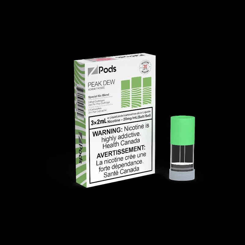 Z Pods Fruit Nectar Lemon flavour pod with special nicotine blend offering powerful throat hit at 20mg strength, ideal for Ontario and Quebec vapers.