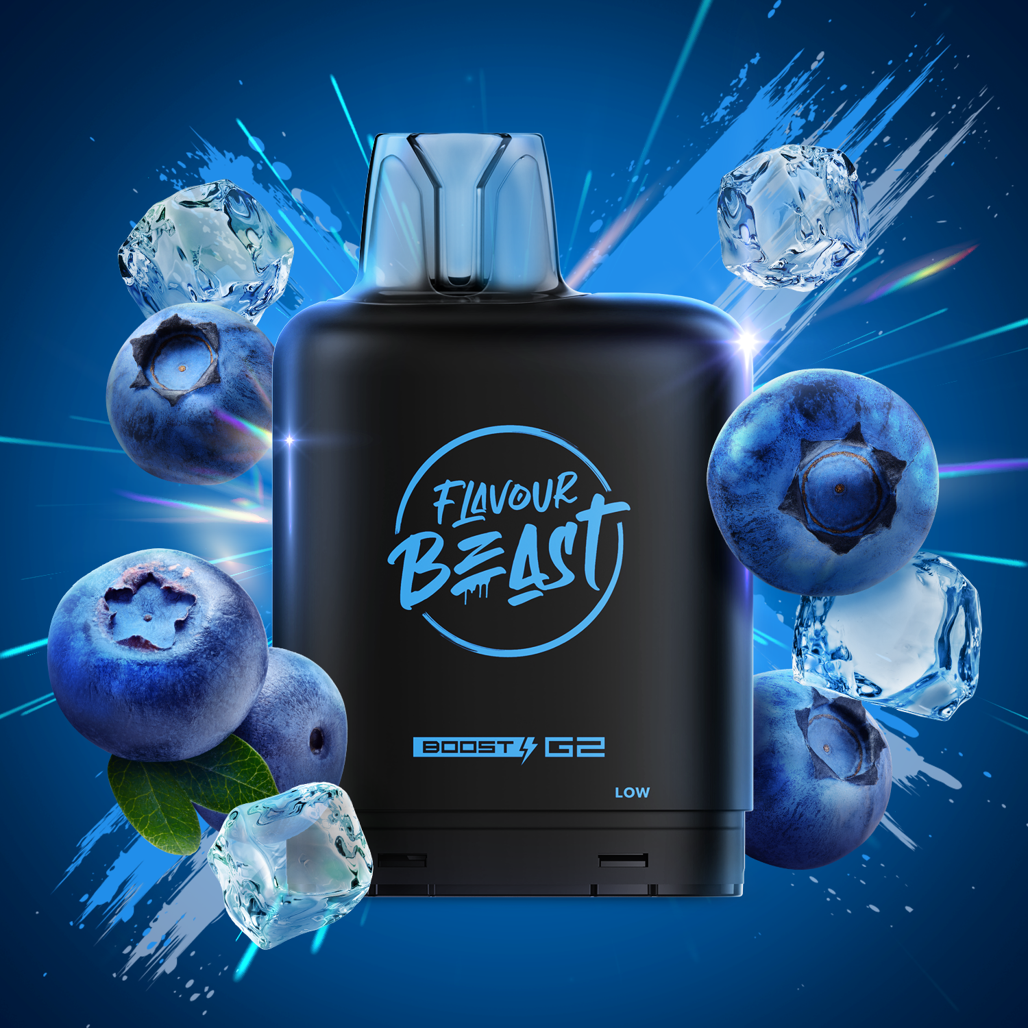 Flavour Beast level X boost 25K Banana Raspberry Iced - long-lasting Level X Boost vape with intense flavour delivery, available in Hawkesbury, Ottawa, and across Ontario.