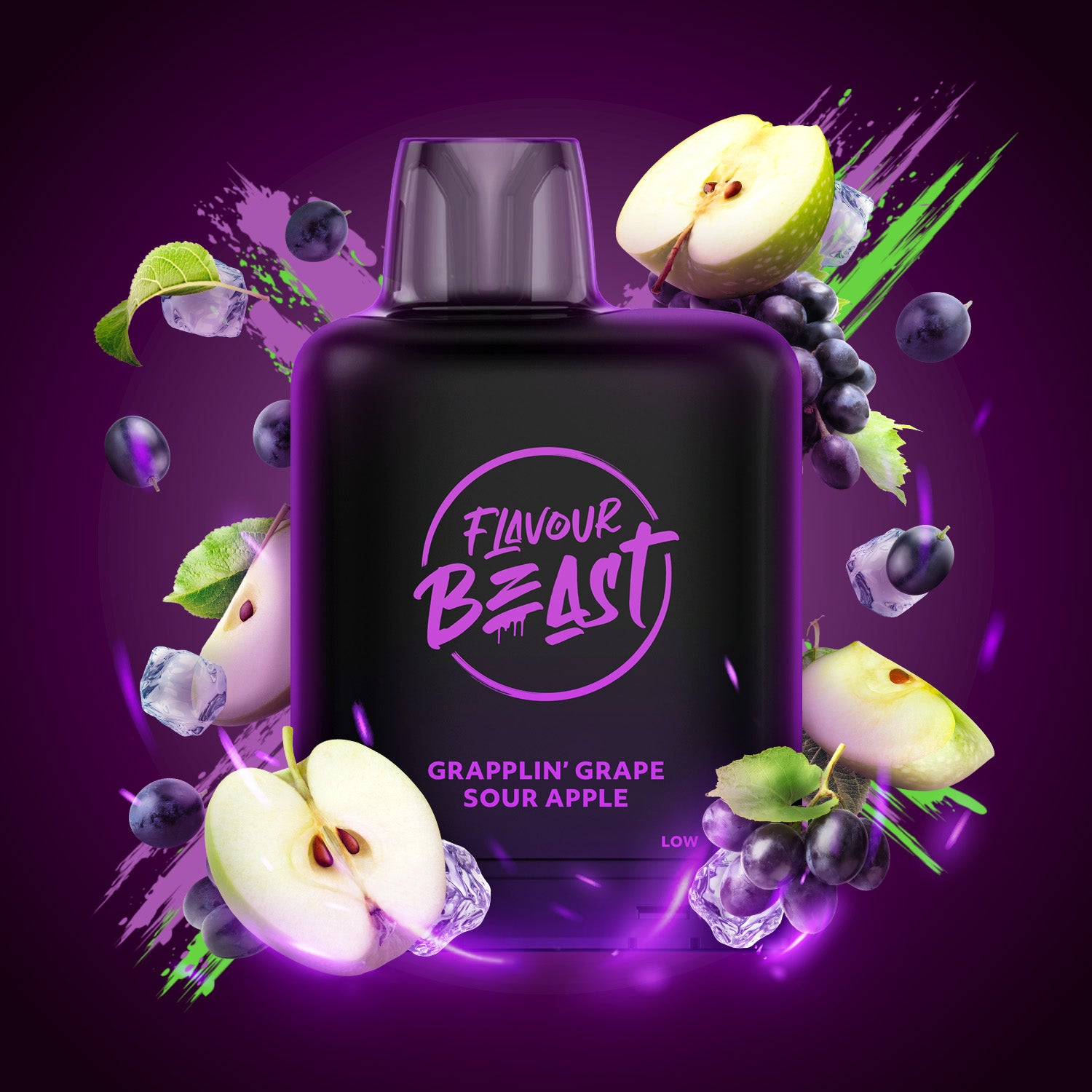 Flavour Beast Level X Boost 25K, Dreamy Dragonfruit Lychee Iced flavour pod, 20mL capacity, 25,000 puffs, long-lasting hybrid vape pod optimized for Ontario and Quebec vapers.