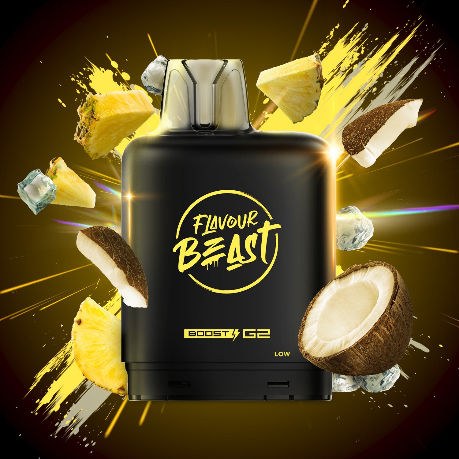 Flavour Beast level X boost 25K Vanana - long-lasting Level X Boost vape with intense flavour delivery, available in Hawkesbury, Ottawa, and across Ontario.