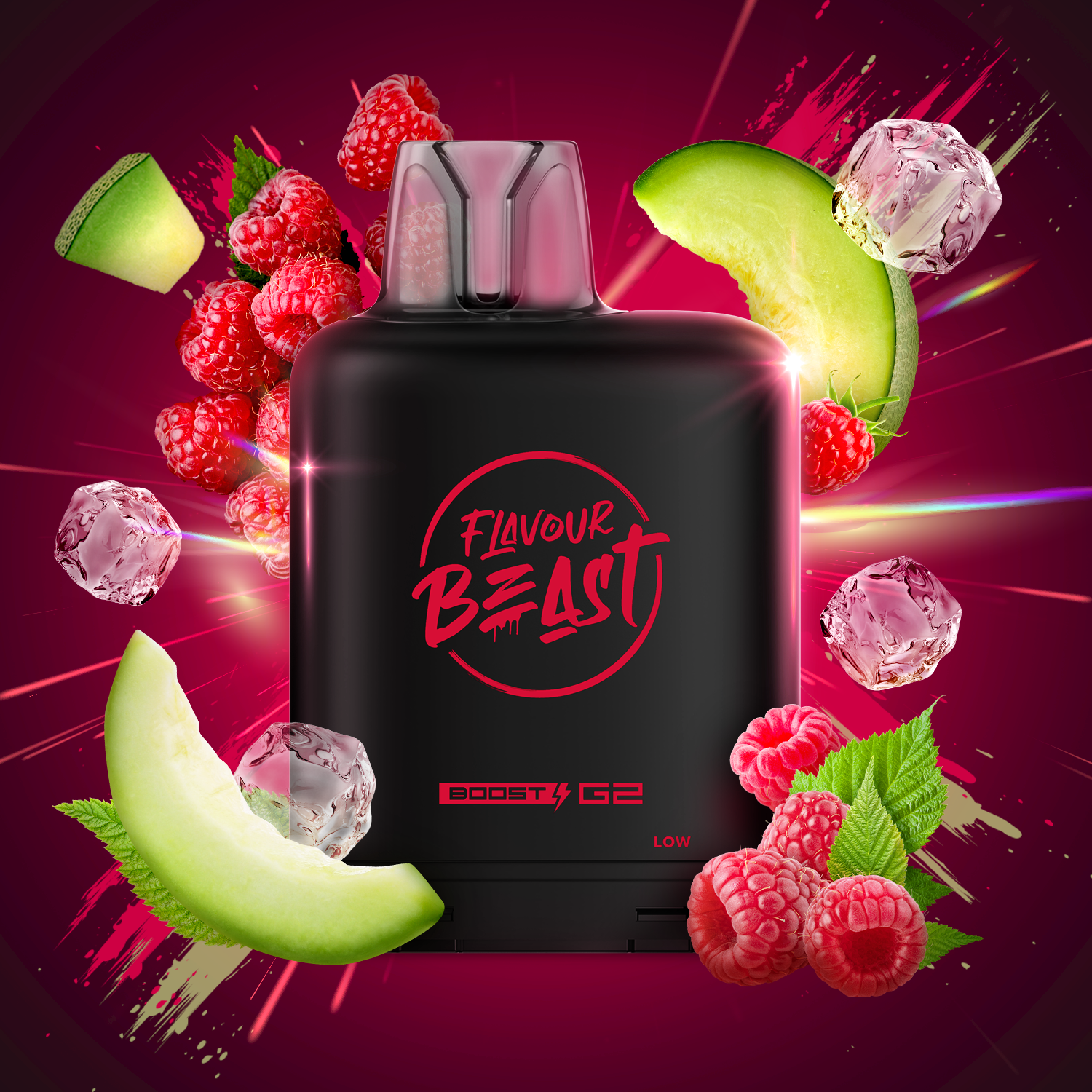 Flavour Beast level X boost 25K Super Sour Blue Razz Iced - long-lasting Level X Boost vape with intense flavour delivery, available in Hawkesbury, Ottawa, and across Ontario.