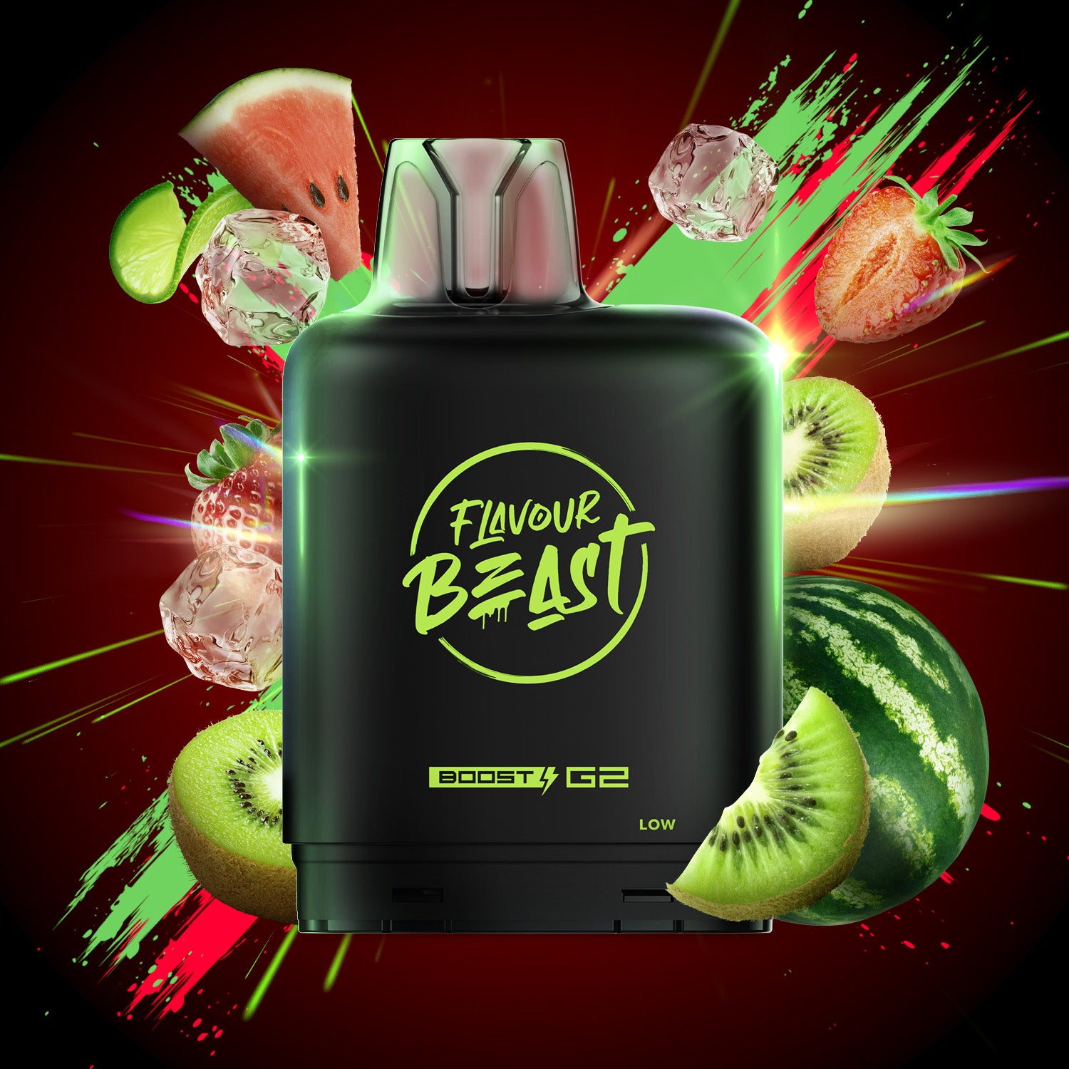 Flavour Beast level X boost 25K Woke Watermelon Tropica - long-lasting Level X Boost vape with intense flavour delivery, available in Hawkesbury, Ottawa, and across Ontario.