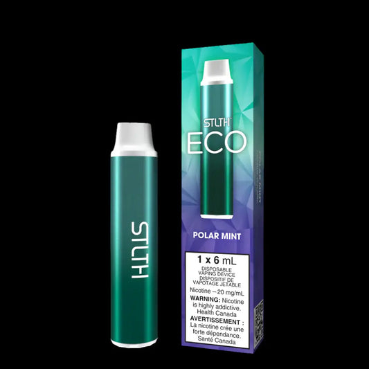 STLTH ECO Disposable Vape, Blue Razz Ice flavour with 20mg nicotine strength, compact and portable disposable vape, designed for ease of use, ideal for Ontario and Quebec users.