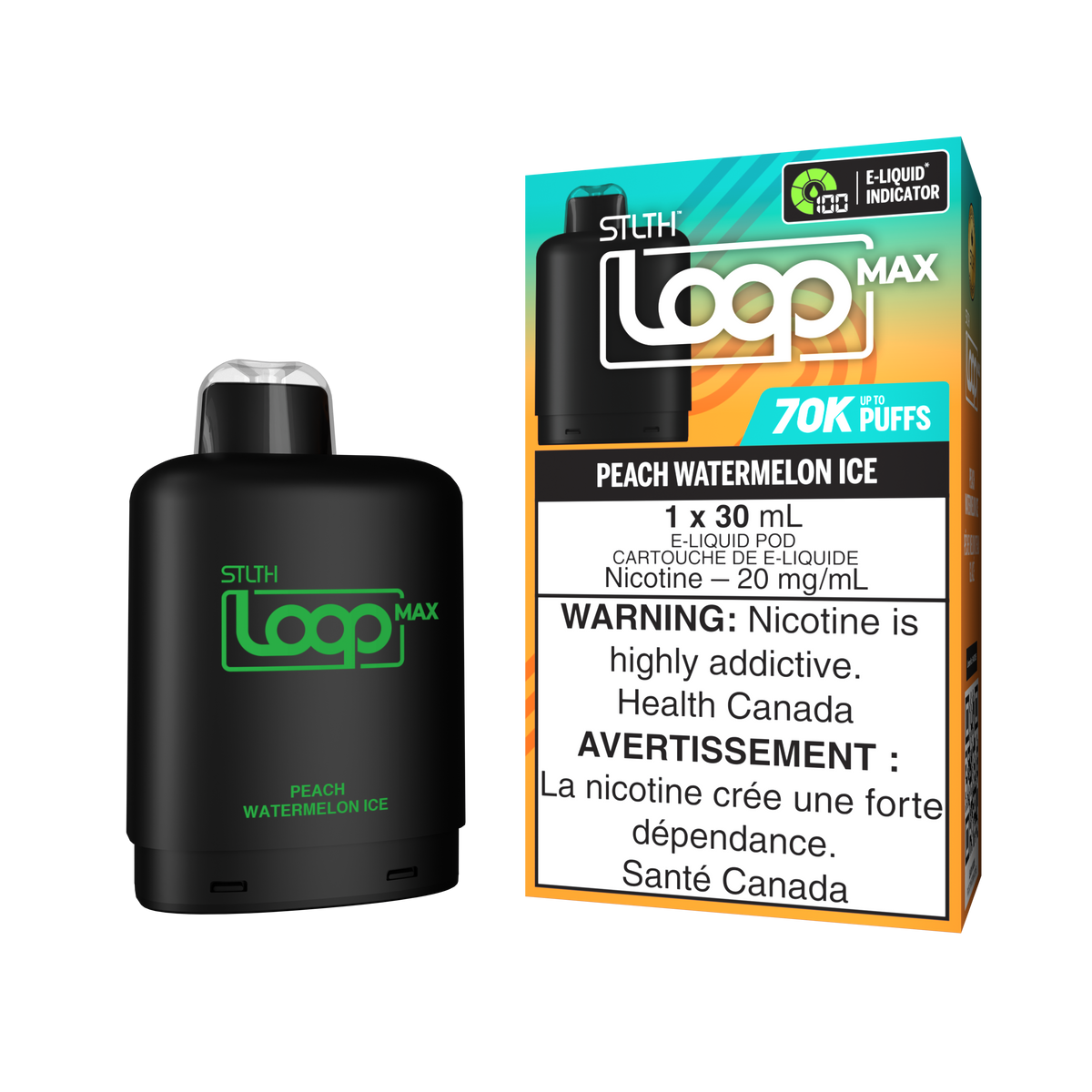 loop battery vape STLTH MAX — 70,000 Puffs, 25 Flavours are flavored vapes legal oos-manual Flavours:Pineapple Kiwi
