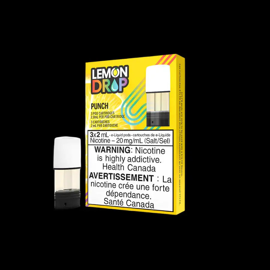 STLTH premium pods LEMON DROP PUNCH - premium vape pod flavor available in Hawkesbury, Ottawa, and across Ontario.