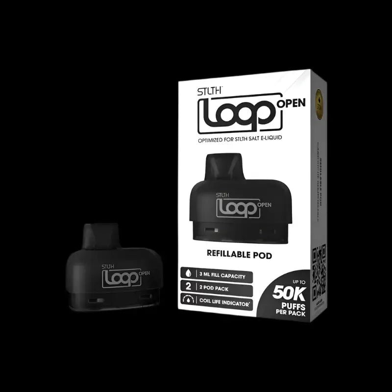 STLTH loop open replacement pod PCK Black - STLTH replacement pod designed for smooth draws, available in Hawkesbury, Ottawa, and across Ontario.