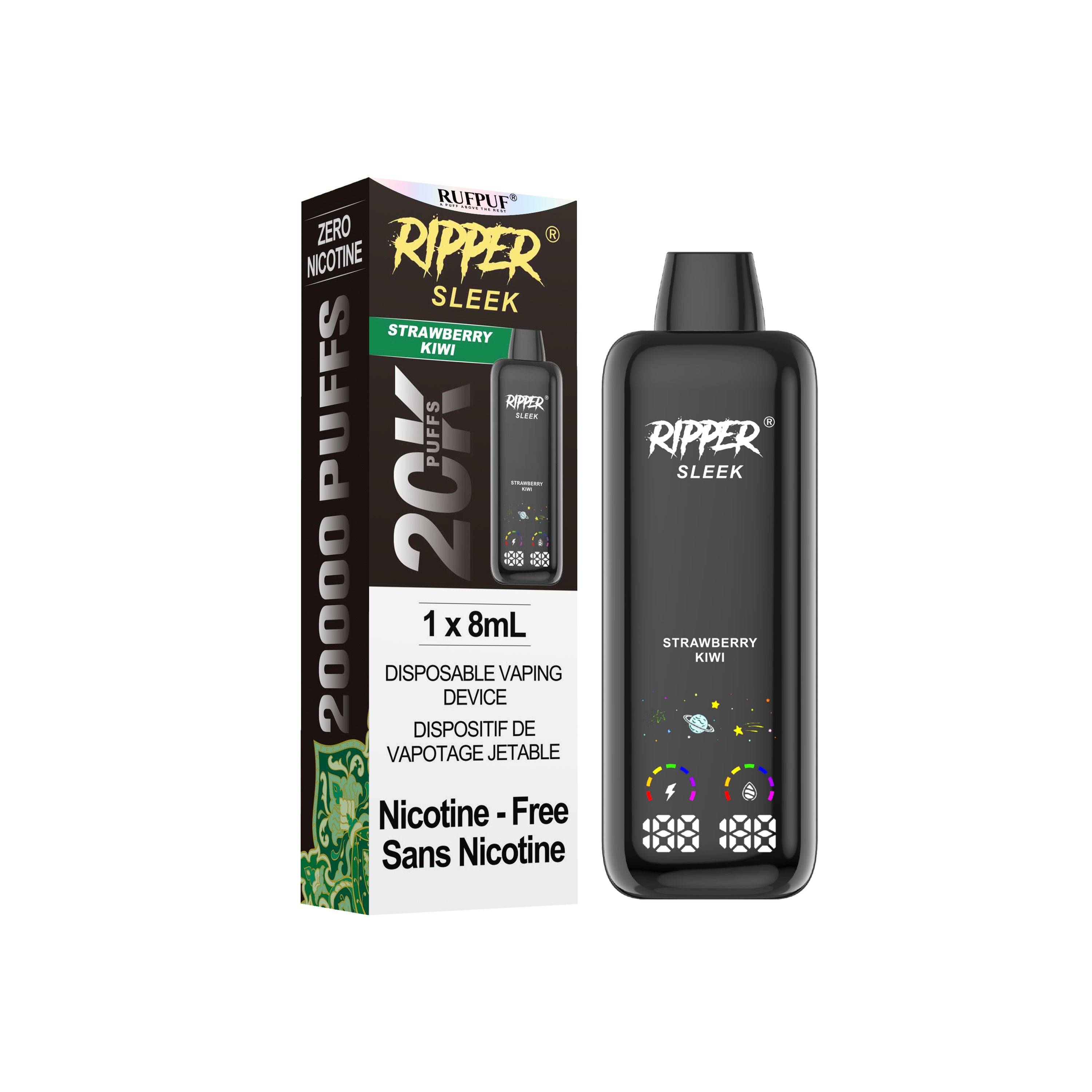 Disposable Vape 0mg Nicotine Ripper SLEEK 0NIC Disposable Vape (0mg Nicotine  Free) Lost Mary OS5000 Zero