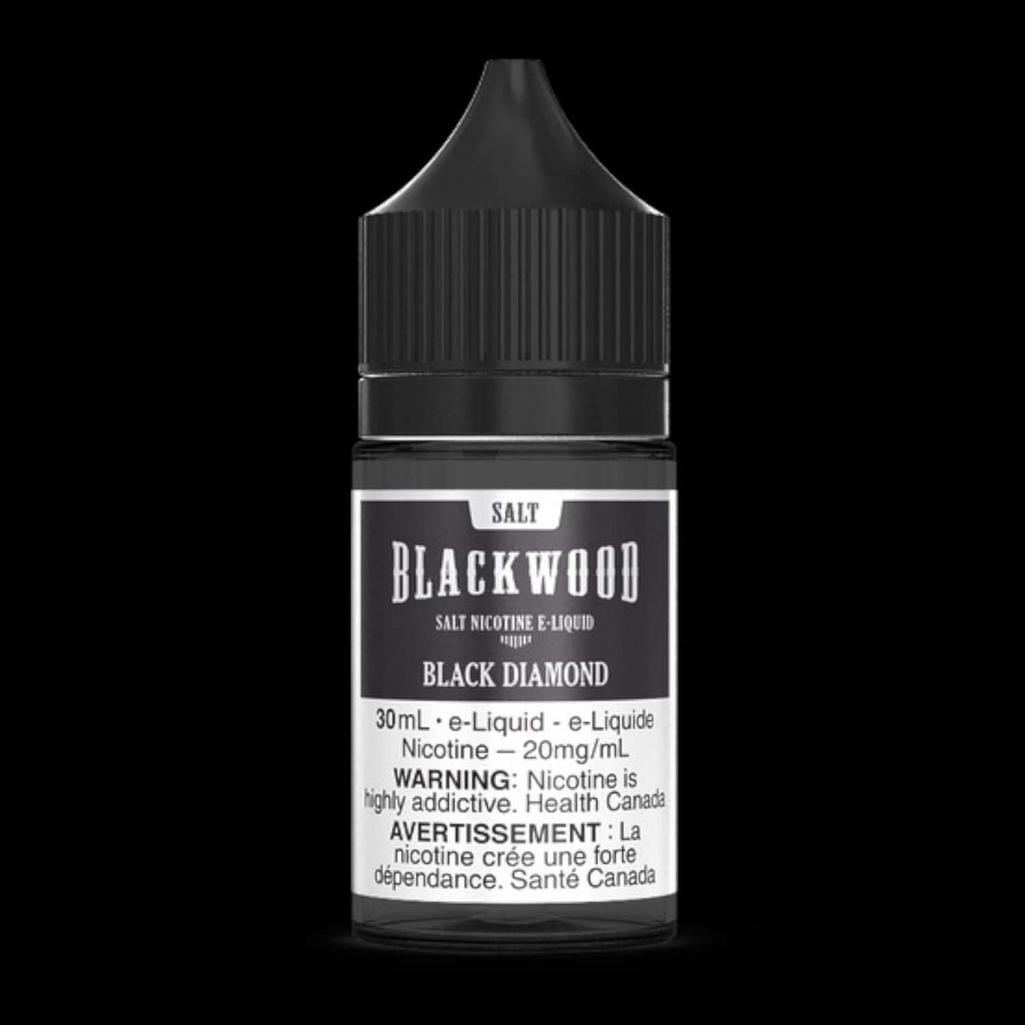 BLACKWOOD Salt (30ML) Black Diamond 12 mg - smooth and flavorful ejuice available in Hawkesbury, Ottawa, and across Ontario.