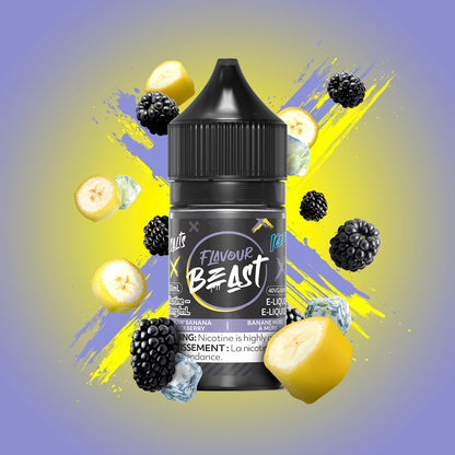 Salt Nicotine Flavour: Blazin Banana Blackberry MG: 10mg Flavour Beast e-liquid salt (30ML) | Supa Vapes - Hawkesbury, Ottawa & Ontario Vape Shop