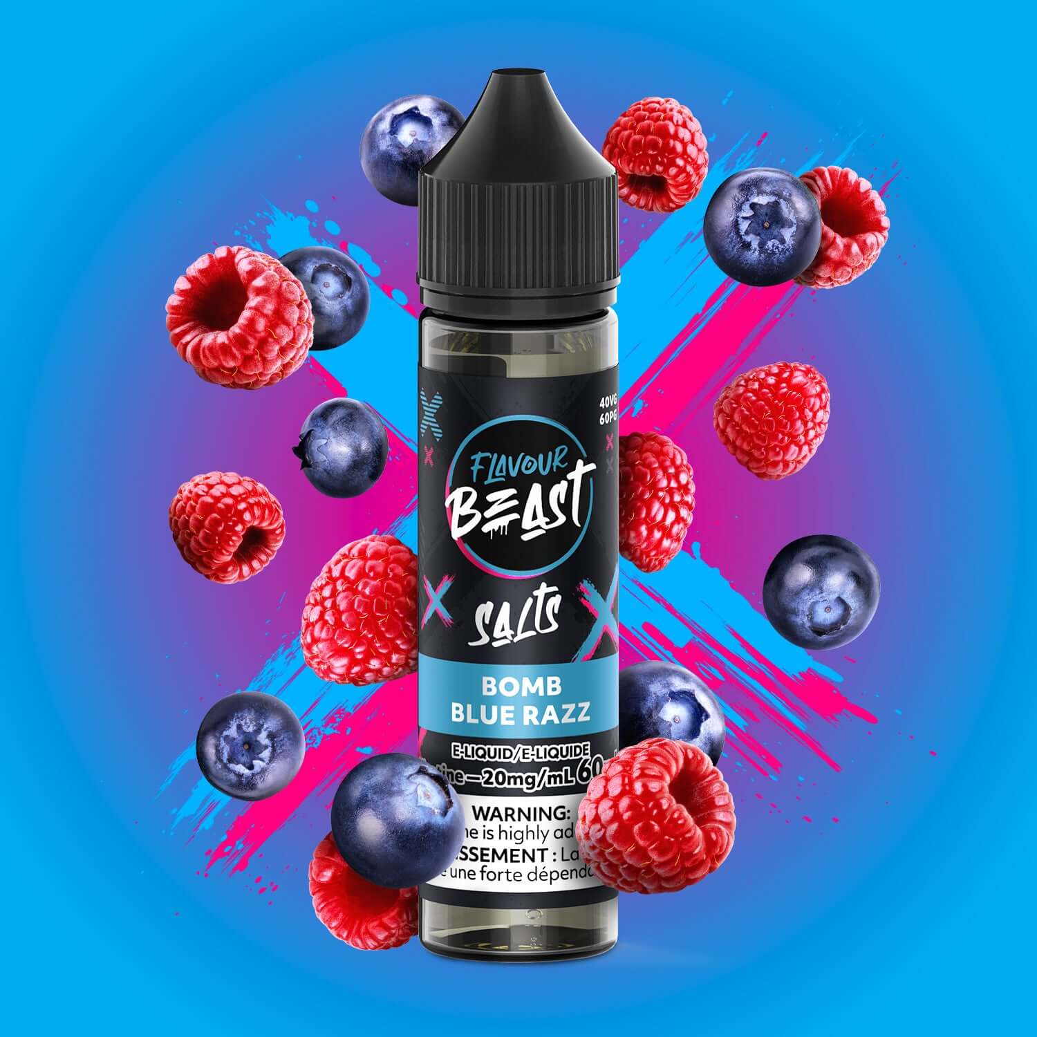 Flavour Beast salt nicotine e-liquid - Trippin Triple Berry - bold taste for pod systems available in Hawkesbury, Ottawa, and across Ontario.