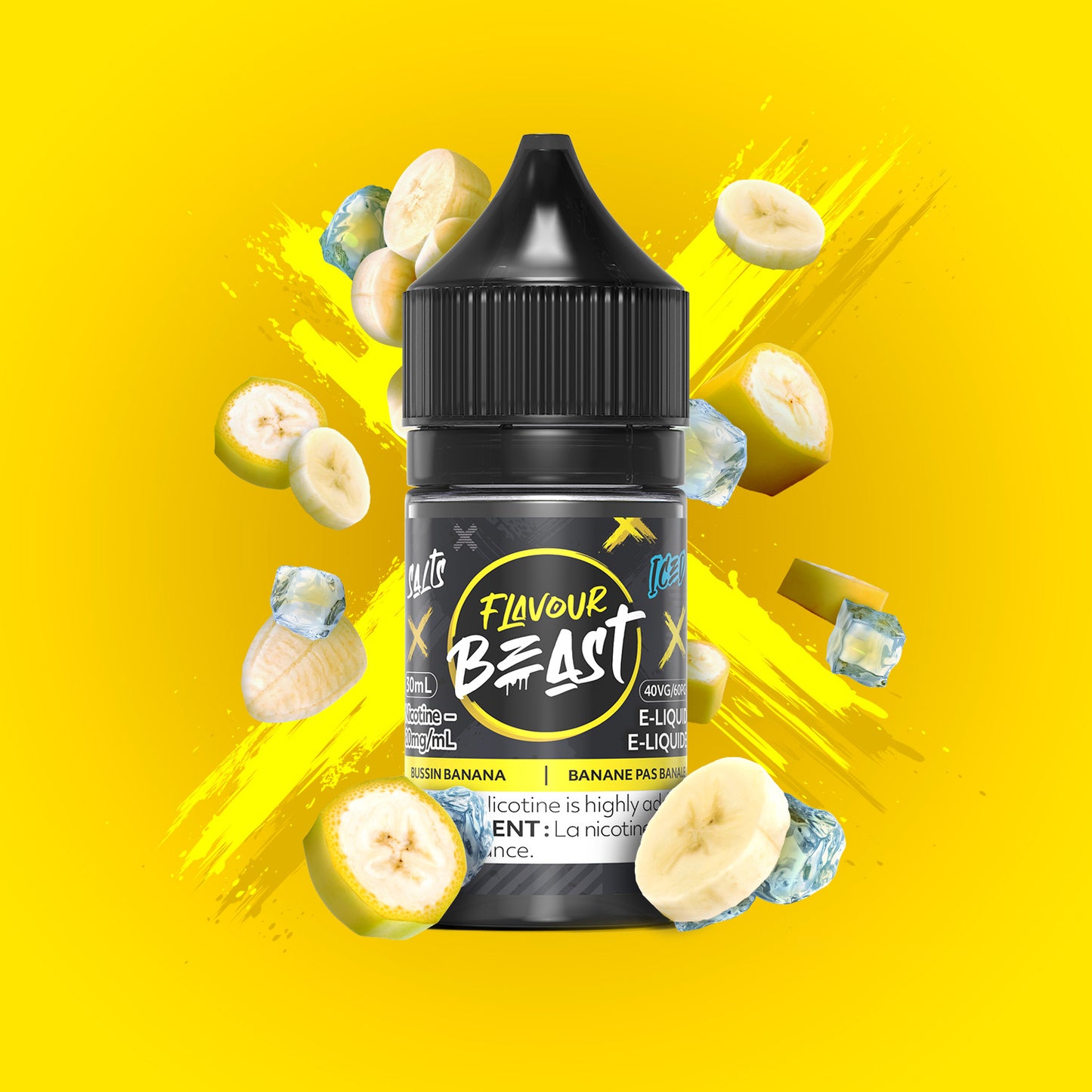 Salt Nicotine Flavour: Bussin' Banana MG: 20mg Flavour Beast e-liquid salt (30ML) | Supa Vapes - Hawkesbury, Ottawa & Ontario Vape Shop
