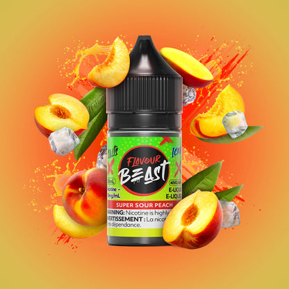 Salt Nicotine Flavour: Super Sour Peach MG: 20mg Flavour Beast e-liquid salt (30ML) | Supa Vapes - Hawkesbury, Ottawa & Ontario Vape Shop