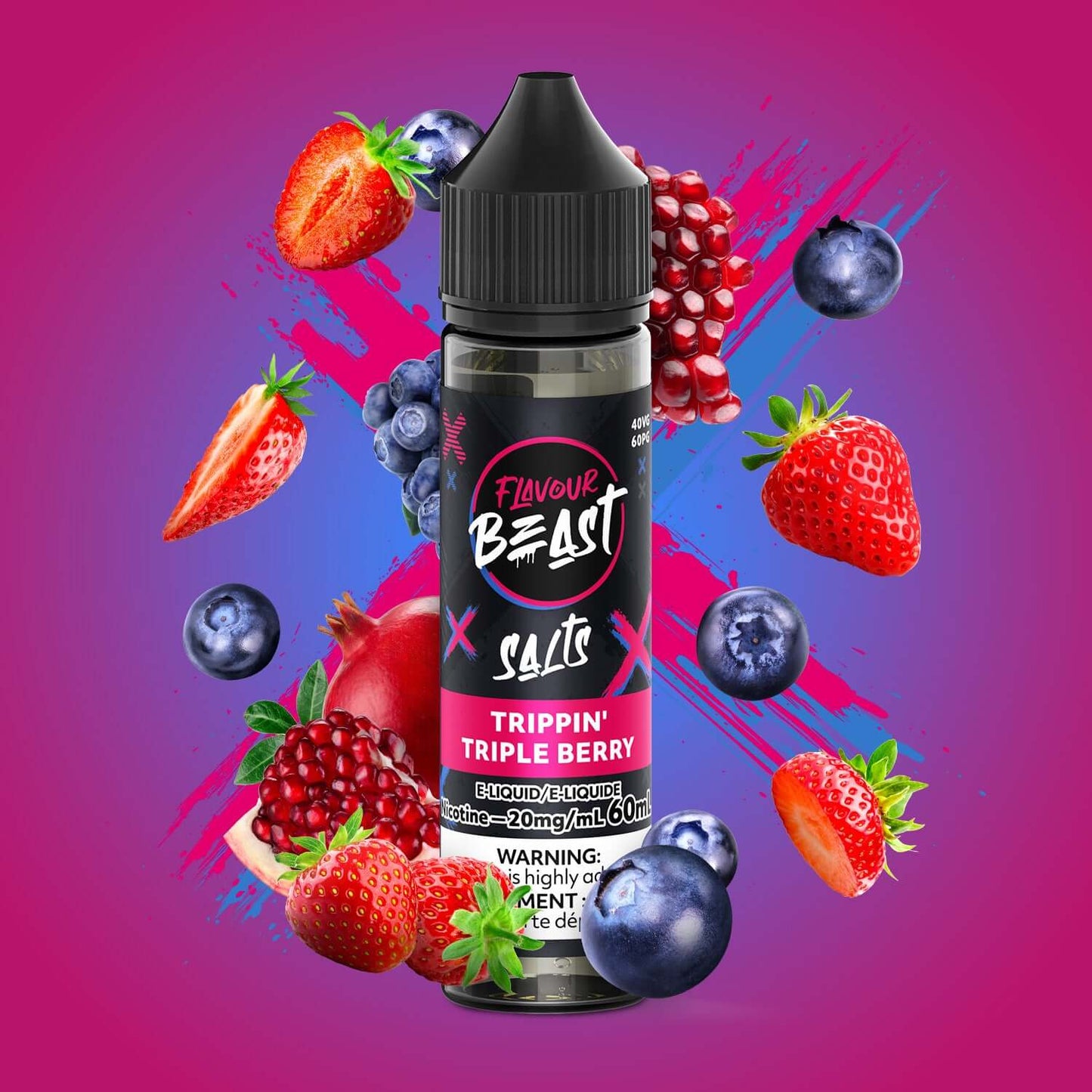 Flavour Beast salt nicotine e-liquid - Mad Mango Peach - bold taste for pod systems available in Hawkesbury, Ottawa, and across Ontario.
