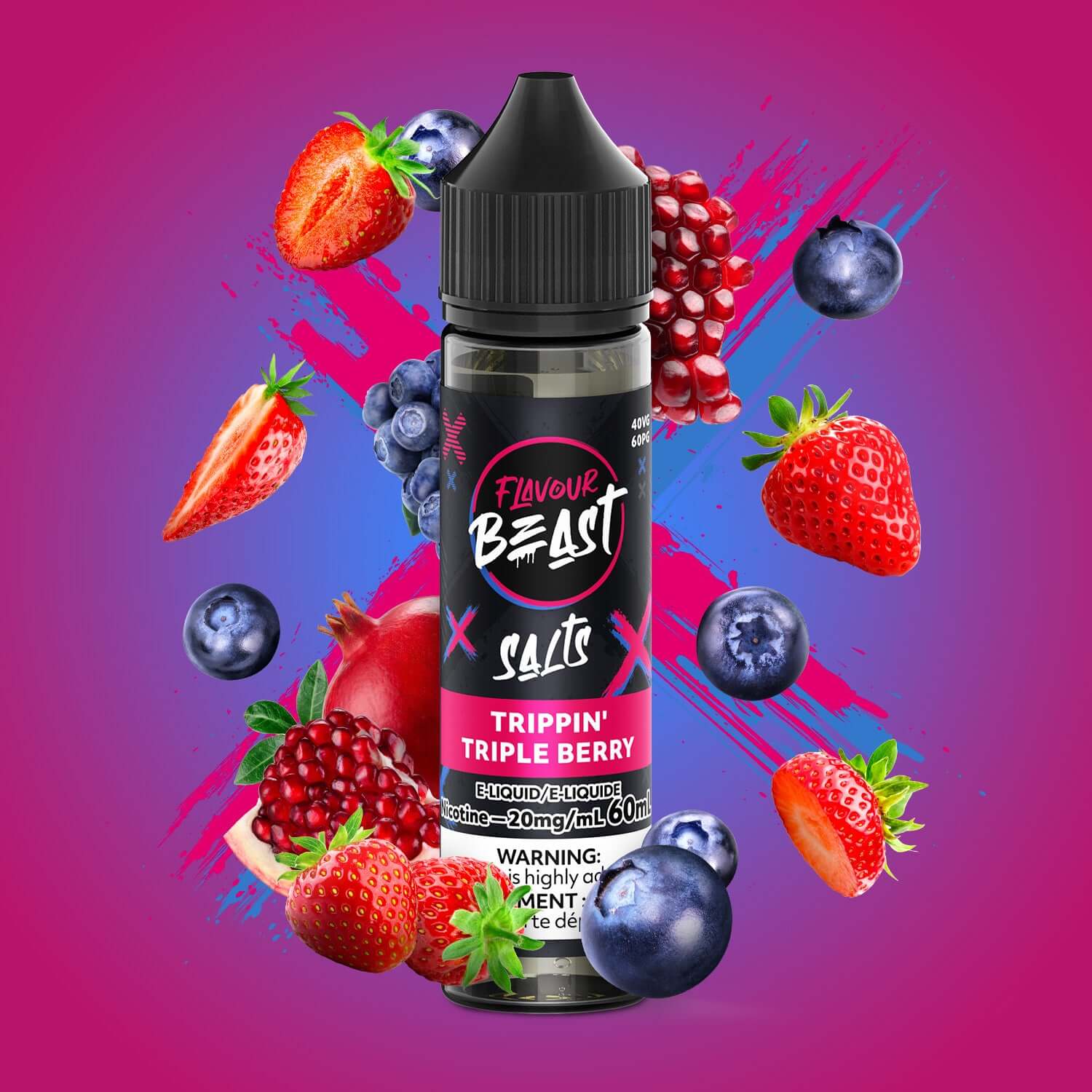 Flavour Beast salt nicotine e-liquid - Mad Mango Peach - bold taste for pod systems available in Hawkesbury, Ottawa, and across Ontario.
