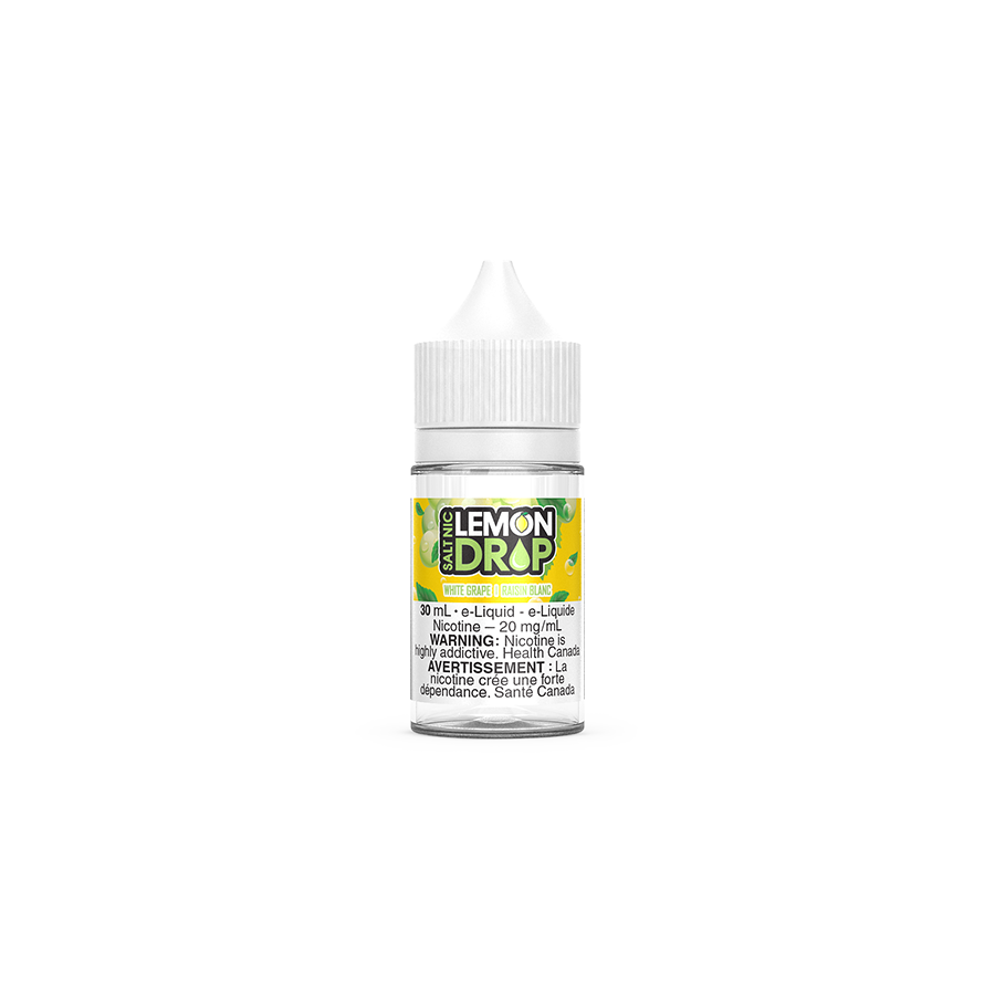 Lemon Drop Salt Nic, Grape flavour, 20mg nicotine salt, smooth citrus and grape blend vape juice, ideal for Ontario and Quebec vape enthusiasts.
