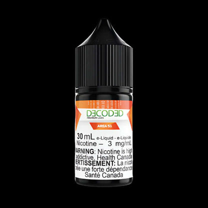 DECODED Salt (30ML) Area 51 1.2% - smooth and satisfying ejuice available in Hawkesbury, Ottawa, and across Ontario.