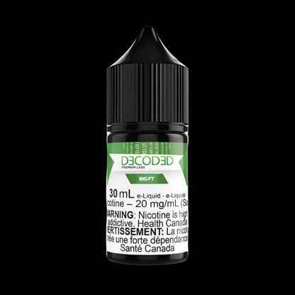 DECODED Salt (30ML) LCH NS 2% - smooth and satisfying ejuice available in Hawkesbury, Ottawa, and across Ontario.