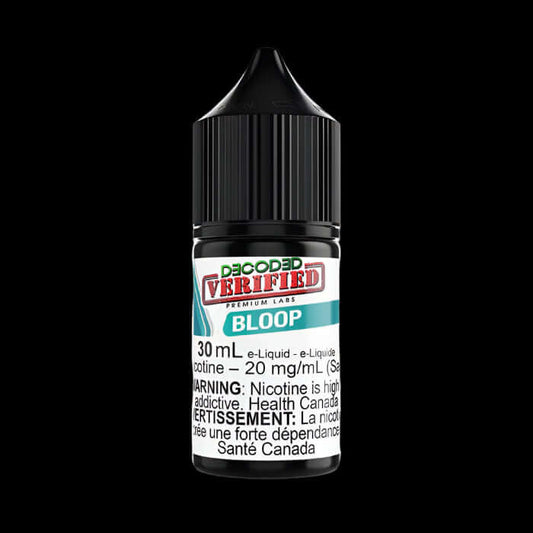 DECODED verified - salt NIC Bloop 1.2% - smooth and satisfying ejuice available in Hawkesbury, Ottawa, and across Ontario.