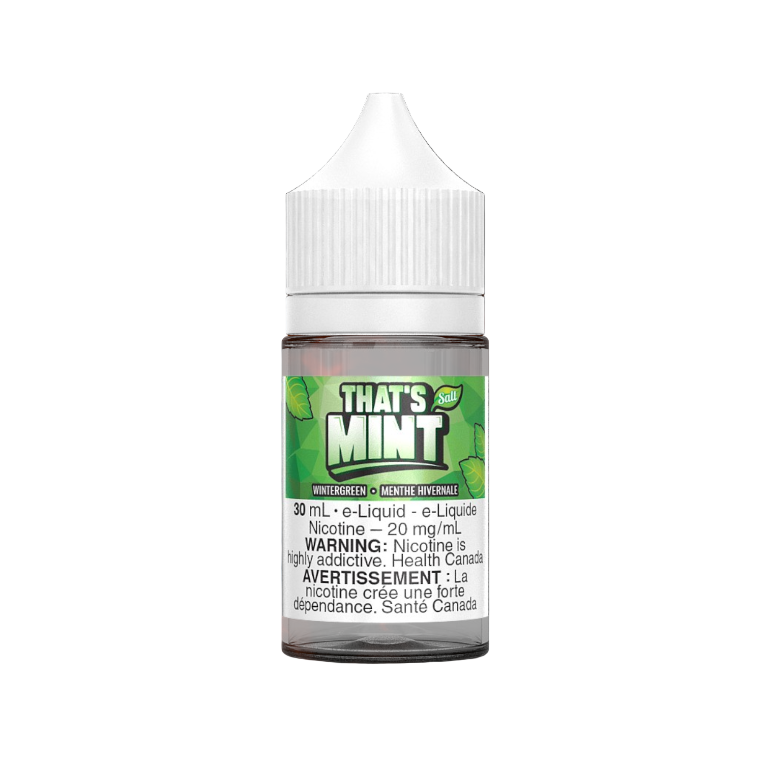 That's Mint - Salt Menthol Blast flavour, 12mg salt nicotine vape juice, offering a cool and smooth vaping experience, designed for Ontario and Quebec customers.