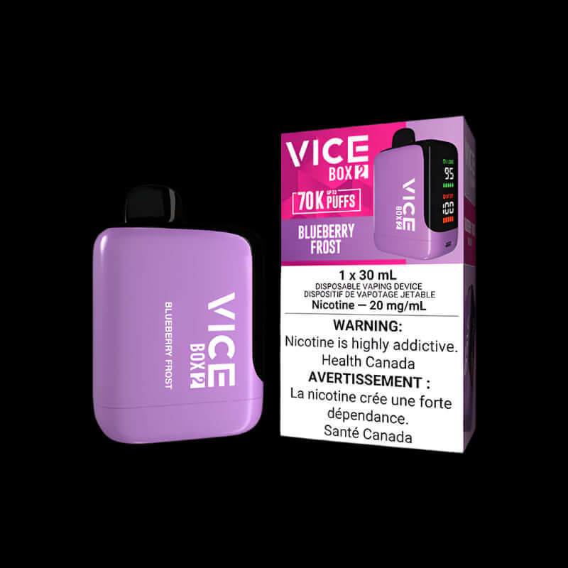 VICE box 2 CHERRY BLAST ICE - cool and intense disposable vape from VICE Box series, available in Hawkesbury, Ottawa, and across Ontario.