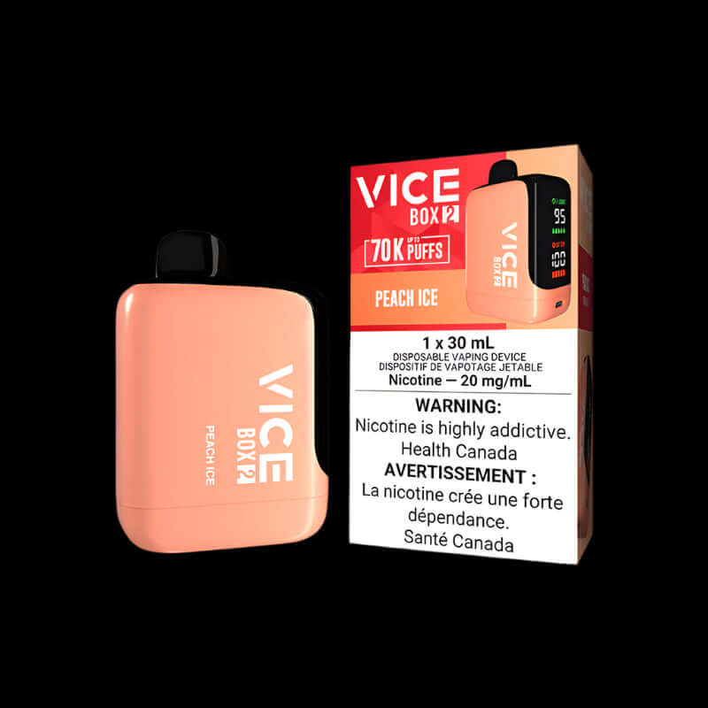 VICE box 2 RED CLASSIC ICE - cool and intense disposable vape from VICE Box series, available in Hawkesbury, Ottawa, and across Ontario.