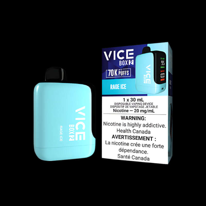VICE box 2 RAZZ MANGO PUNCH ICE - cool and intense disposable vape from VICE Box series, available in Hawkesbury, Ottawa, and across Ontario.