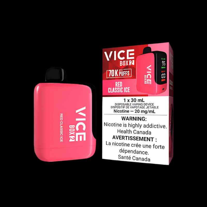 VICE box 2 PEACH ICE - cool and intense disposable vape from VICE Box series, available in Hawkesbury, Ottawa, and across Ontario.