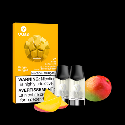 Vuse Pods Flavour: Mango Nicotine Strength: 2% (20mg) VUSE epods (2 PCK) | Supa Vapes - Hawkesbury, Ottawa & Ontario Vape Shop