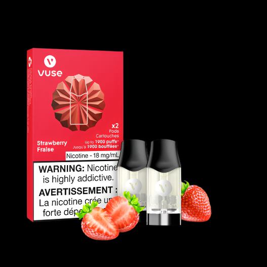 Vuse Pods Flavour: Strawberry Nicotine Strength: 2% (20mg) VUSE epods (2 PCK) | Supa Vapes - Hawkesbury, Ottawa & Ontario Vape Shop