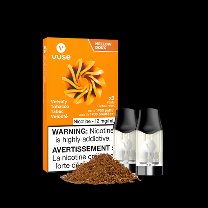 Vuse Pods Flavour: Velvety Tobacco Nicotine Strength: 2% (20mg) VUSE epods (2 PCK) | Supa Vapes - Hawkesbury, Ottawa & Ontario Vape Shop