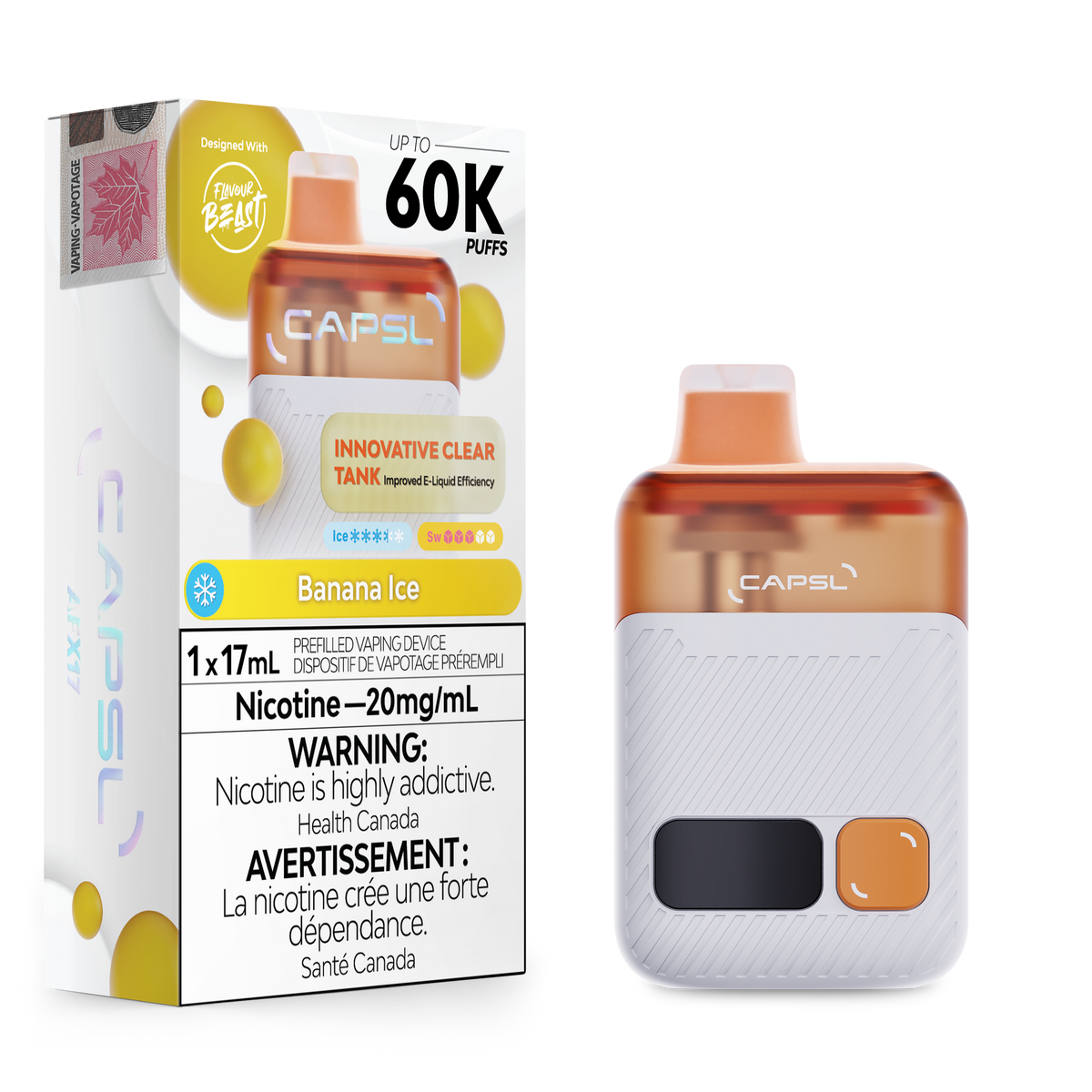 CAPSL AFX17 Disposable Vape (Up to 60,000 Puffs) - 17mL Canada | Supa Vapes