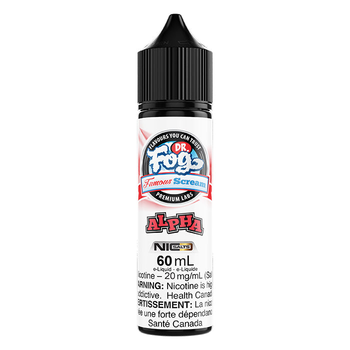 Dr. Fog Famous Scream Alpha Salt Nic E-Juice 60mL - Supa Vapes
