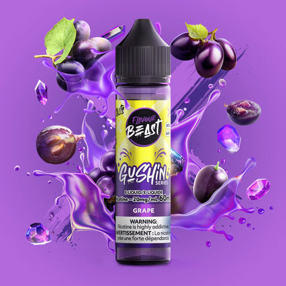 Flavour Beast Gushin Salt E-Liquid 60mL Grape - Supa Vapes