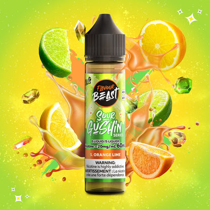 Flavour Beast Gushin Salt E-Liquid 60mL S. Orange Lime - Supa Vapes