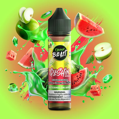 Flavour Beast Gushin Salt E-Liquid 60mL Watermelon Apple - Supa Vapes