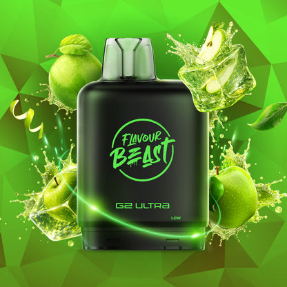 Flavour Beast Level X G2 Ultra Pod Green Apple Fruity G 20mL - Supa Vapes