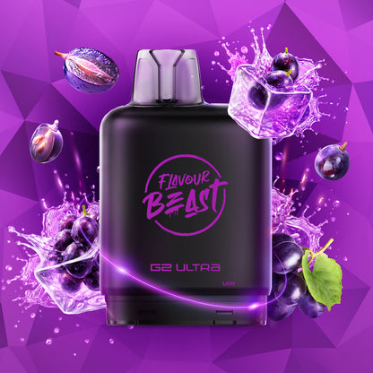 Flavour Beast Level X G2 Ultra Pod Purple Grape Fruity G 20mL - Supa Vapes