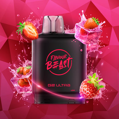 Flavour Beast Level X G2 Ultra Pod Red Strawberry Fruity G 20mL - Supa Vapes