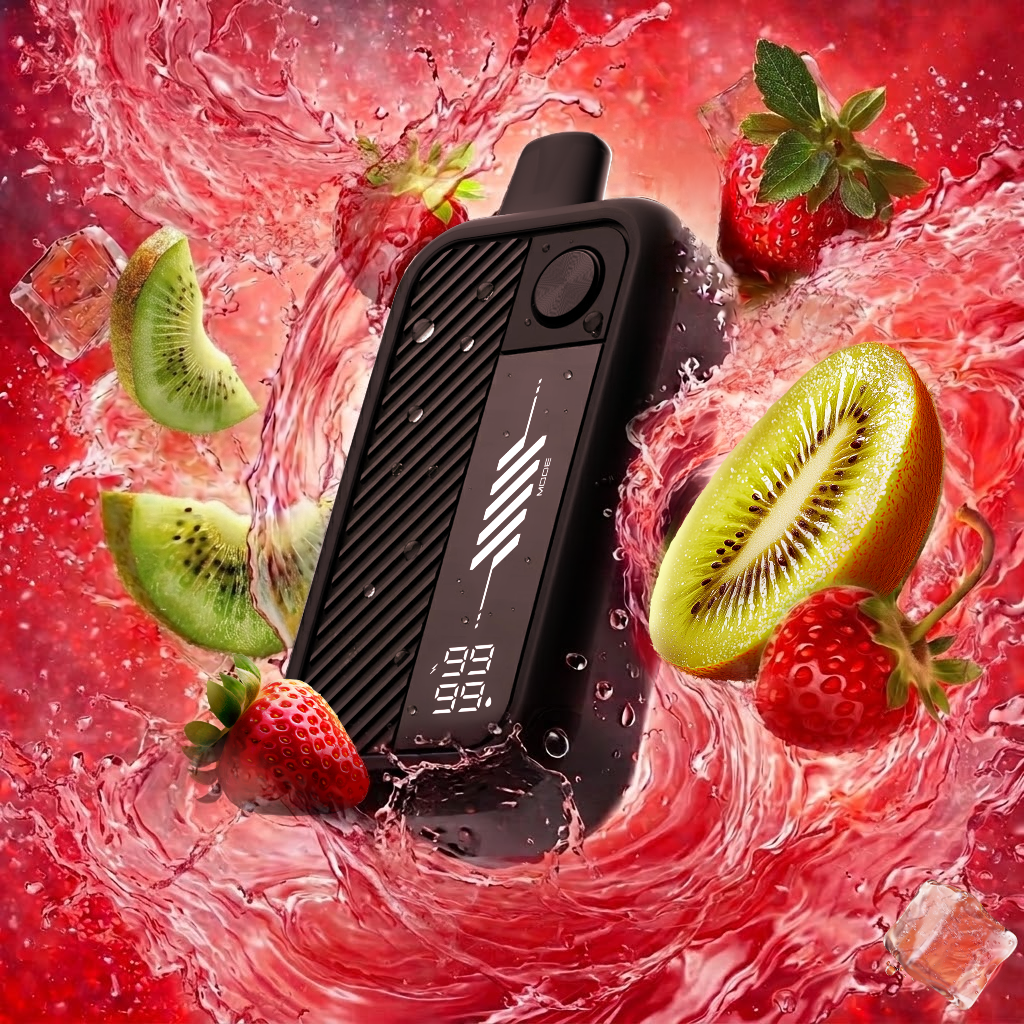 Flavour Beast Mode Max 3 60K disposable vape in Supreme Strawberry Kiwi Iced flavour, 60,000 puffs, 20mg salt nicotine, available at Supa Vapes Canada.