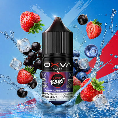 Flavour Beast x OXVA Fresh Wild Berries Ice Salt Nic E-Juice 30mL - Supa Vapes