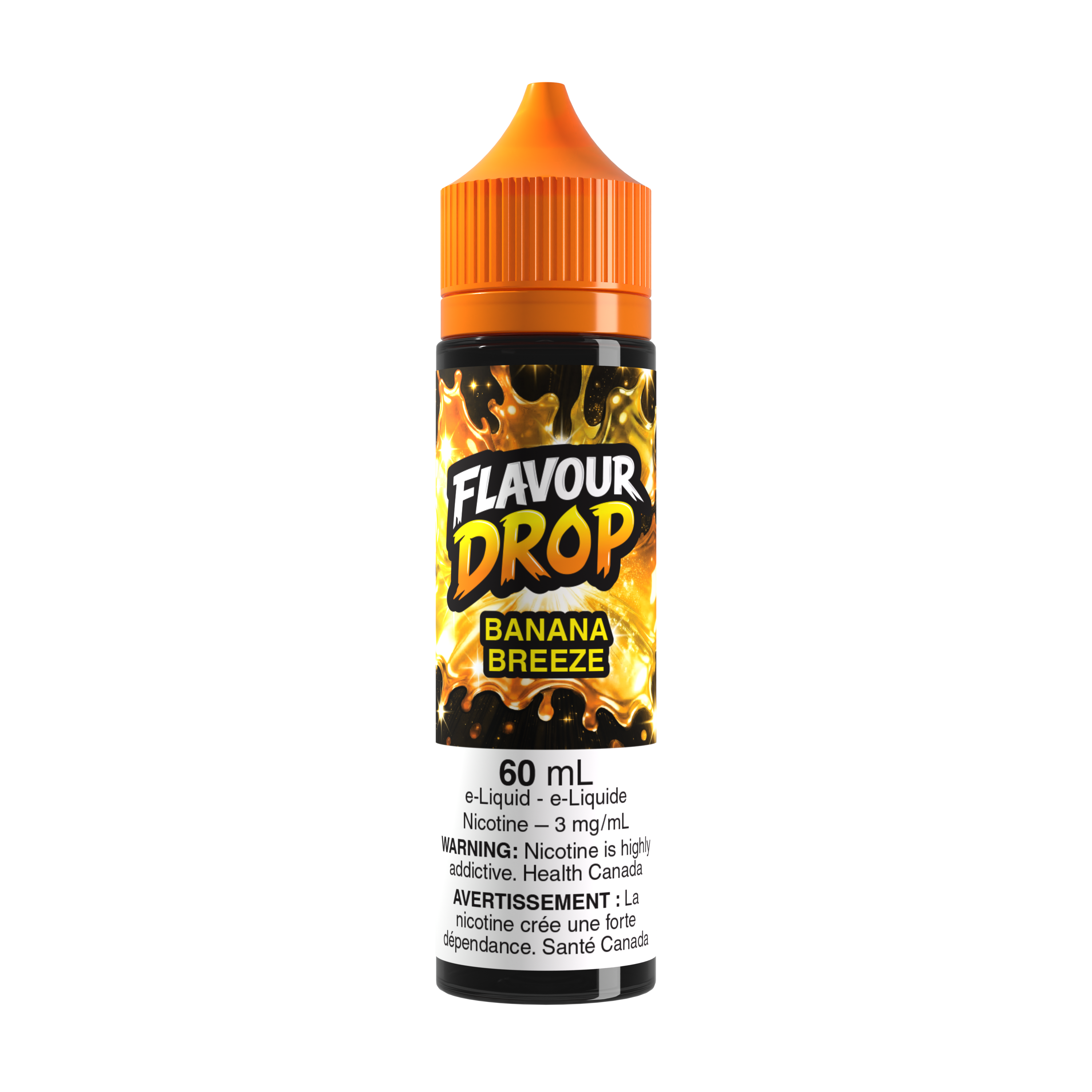 Flavour Drop Freebase Banana Breeze 60mL e-liquid bottle