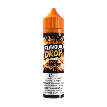 Flavour Drop Freebase Sour Peach Ice 60mL e-liquid bottle