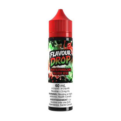 Flavour Drop Freebase Watermelon Gush Ice 60mL e-liquid bottle